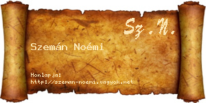 Szemán Noémi névjegykártya